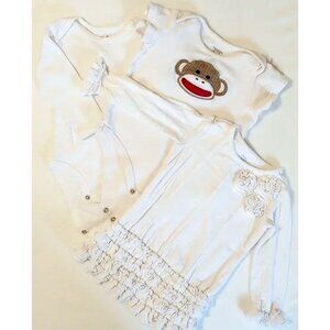 *50off3* 3 PCS Koala Kids Ruffled Rosette Dress Baby Gap One Piece Monkey